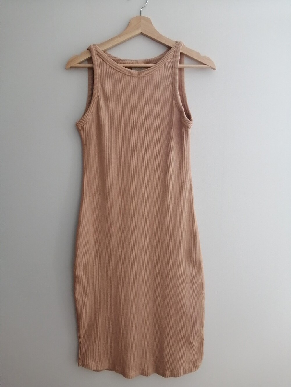 Zulu & Zephyr Ribbed Knit Sleeveless Midi Dress Small Bodycon Tank
